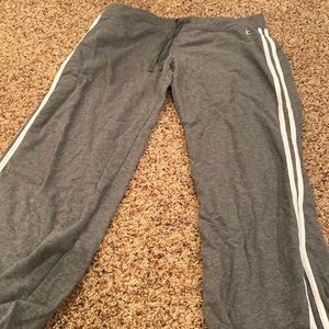 Xl grey pants white stripe